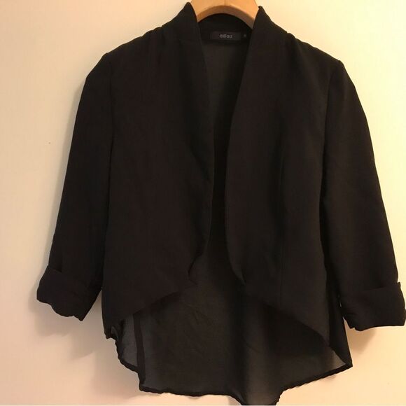 Millau black blazer with Sheer Back - Picture 3 of 8